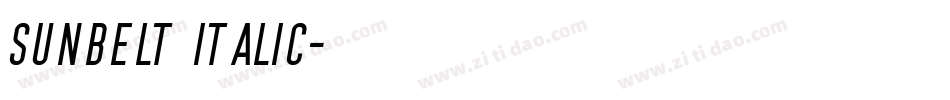 Sunbelt Italic字体转换